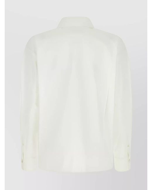 Jil Sander White Oversized Cotton Poplin Shirt