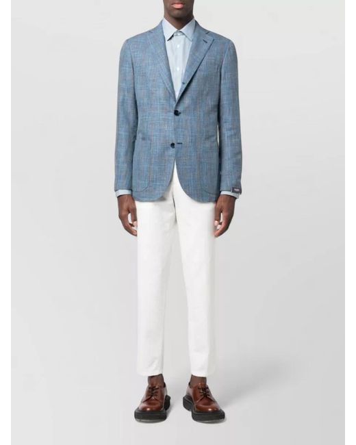 Paul Smith Blue Tailored Fit Shirt Structured Collar Long Sleeves for men
