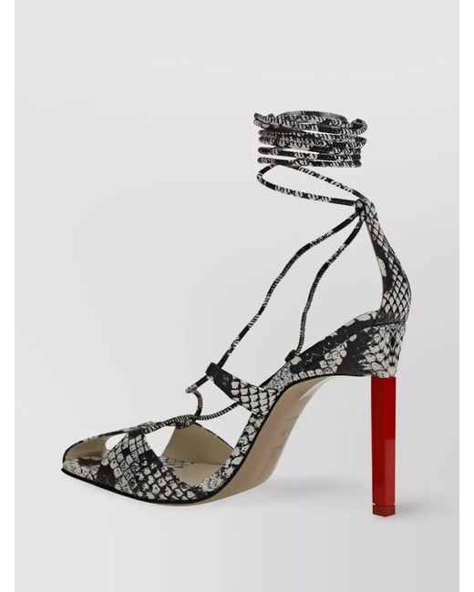 The Attico White Leather Sandals