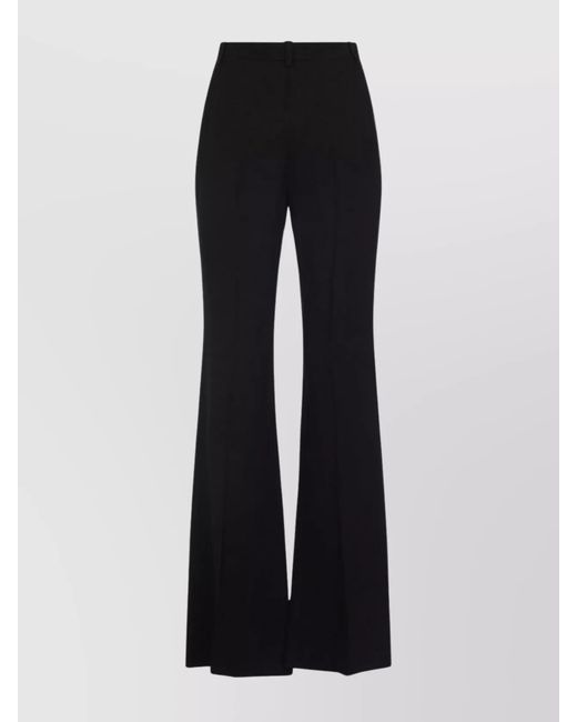 Balenciaga Black Viscose High-Rise Flared Trousers