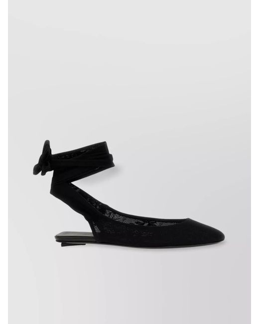 The Attico White Cloe Ballerina Flats