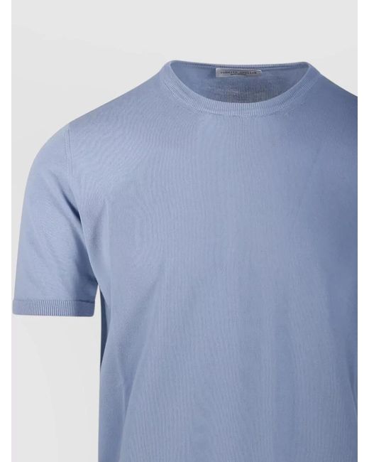 Roberto Collina Blue Cotton Round Neck Jumper for men