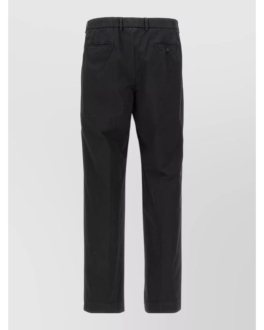 Cellar Door Black Nuv Pants Tailored Cut Belt Loops for men