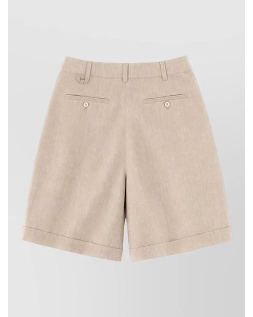 Jacquemus Natural Linen Blend Relaxed-Fit Cropped Shorts for men