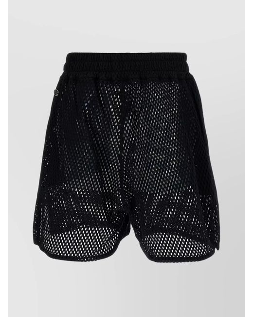 Rick Owens Black Cotton Bermuda Shorts