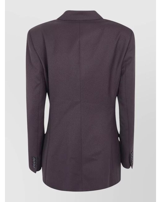 Anine Bing Blue Single-Breasted Blazer Jacket
