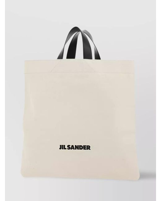 Jil Sander Natural Market Tote Canvas Tote Bag