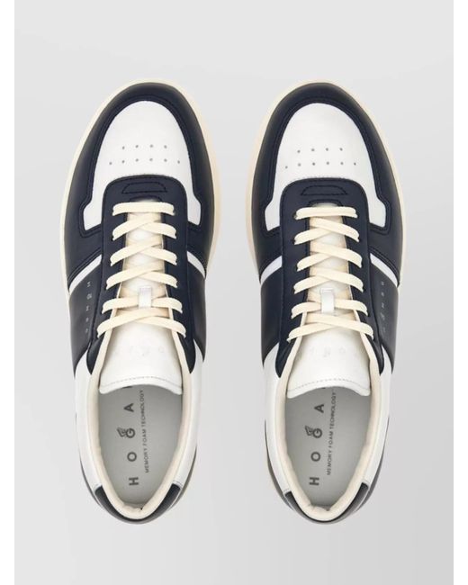 Hogan Blue Leather Low-Top Sneakers for men