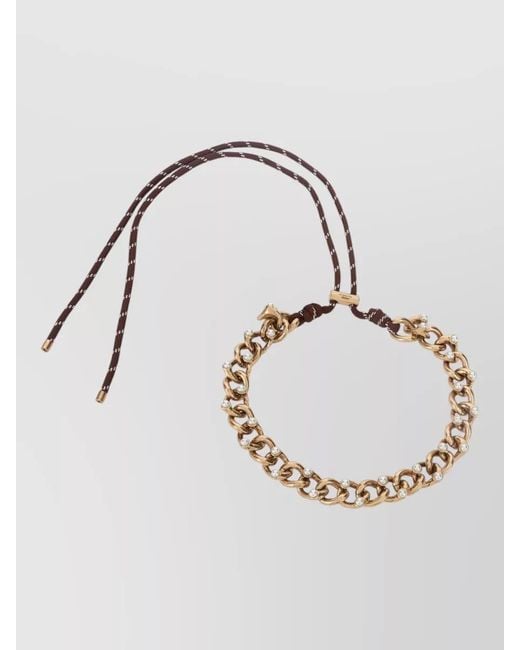 Weekend by Maxmara Metallic Chain And Rope Statement Bracelet Accessory
