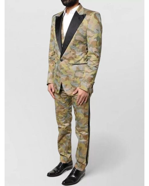 Dolce & Gabbana Natural Camouflage Sicilia Three Piece Suit Set for men