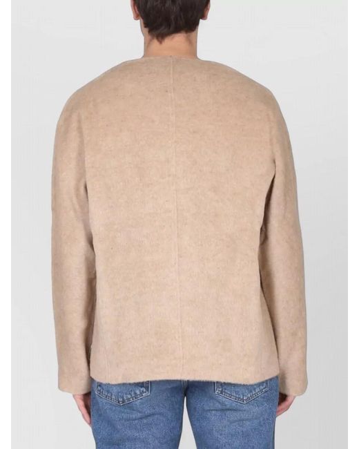 Séfr Blue Ezra Knit V Neck Long Sleeve Shirt for men