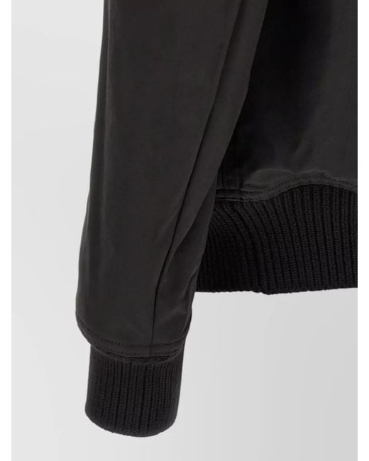 Rick Owens Black Heizer Flight Regular Fit Casual Bomber Jacket for men