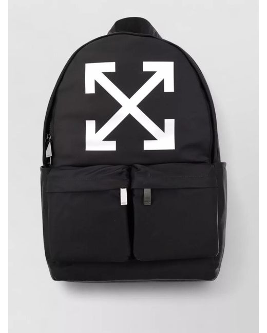Off-White c/o Virgil Abloh Black Logo-Print Backpack for men