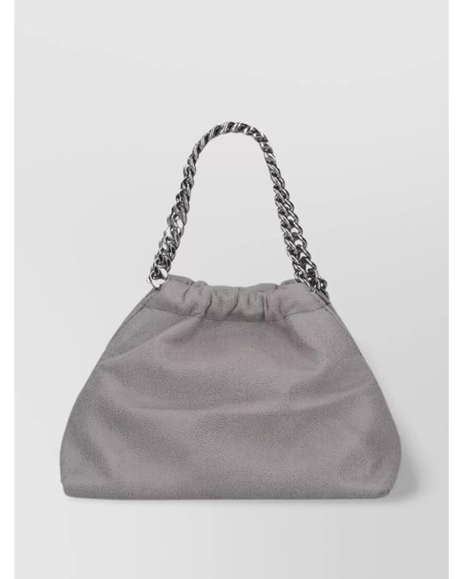 Stella McCartney Gray Soft Chain Strap Metal Hardware Tote Bag
