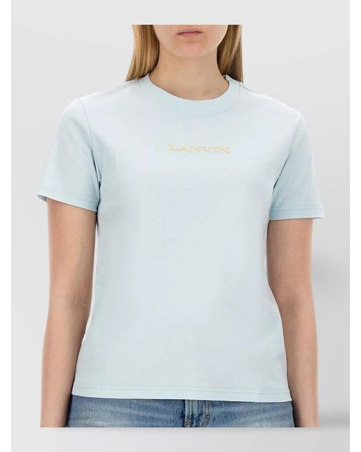 Lanvin Blue Regular-Fit Logo T-Shirt