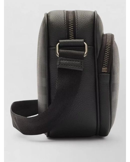 Burberry Black Check Crossbody Bag for men