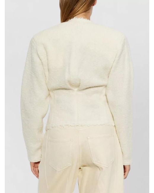 Isabel Marant Natural Suna Wool Blend Waist Jacket