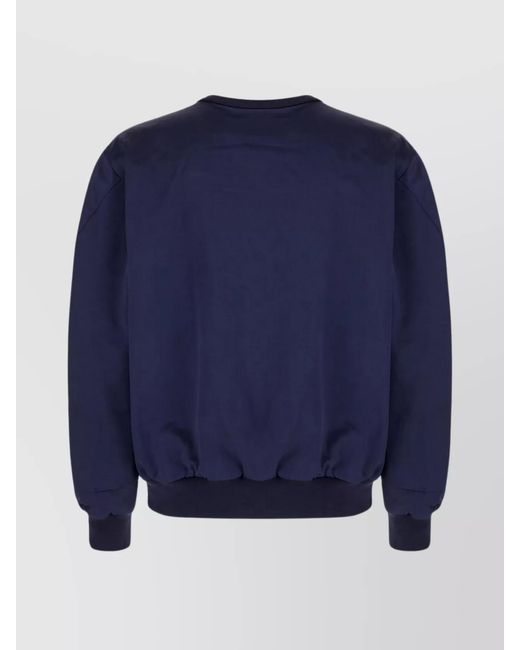 Givenchy Blue Cotton Blend Logo Patch Crewneck Sweatshirt for men