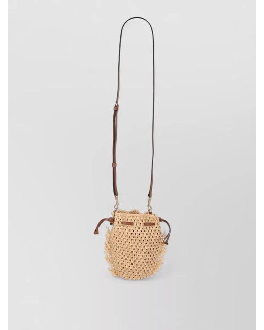 Anya Hindmarch White Raffia Shoulder Bag