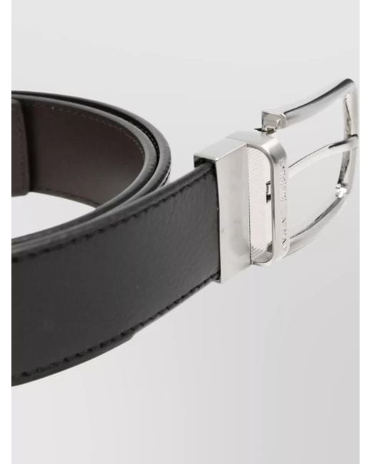 Emporio Armani Black Leather Belt Buckle Design Versatile Style for men