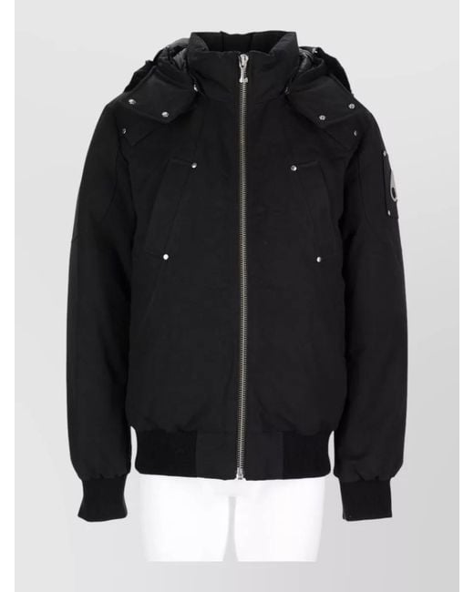 Moose Knuckles Black Puffer Coat for men
