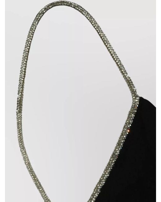 Tom Ford Black Long Dress V Neckline Spaghetti Straps