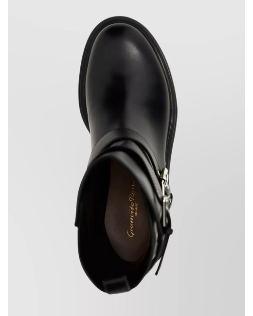 Gianvito Rossi Black Leather Ankle Boots