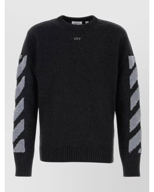 Off-White c/o Virgil Abloh Black Wool Blend Sweater for men
