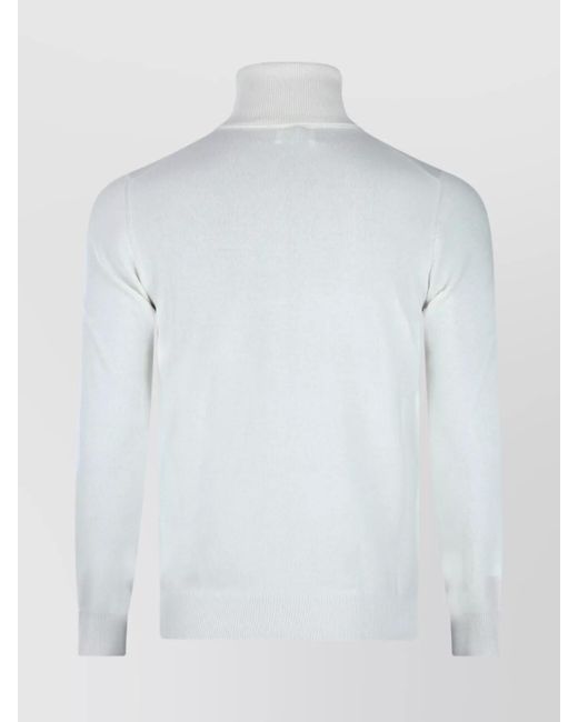 Malo White Wool Turtleneck Jumper for men