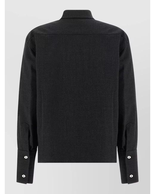 Thelatest Black Long Sleeve Shirt Collared Neck Design