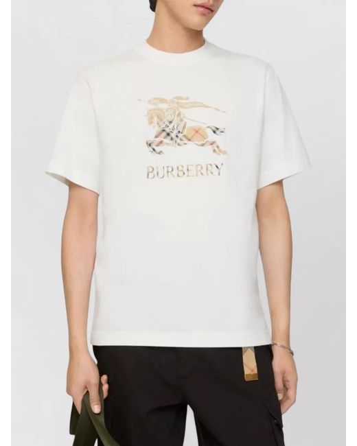 Burberry Natural Cotton Logo Print T-Shirt for men