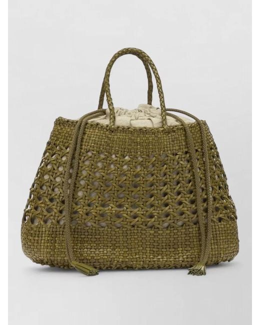 Dragon Diffusion Green Na Na Leather Beach Bag