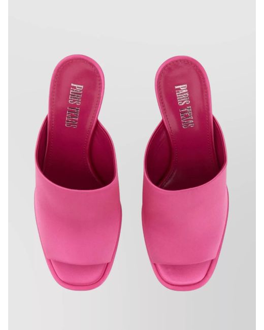Paris Texas Pink Leather Mule Pumps