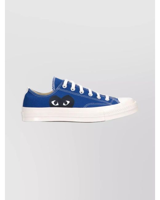 COMME DES GARÇONS PLAY Blue Cotton Low-Top Sneakers