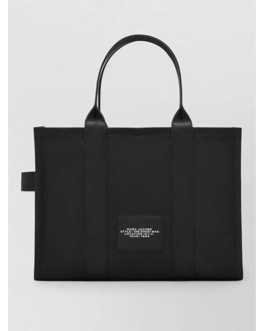 Marc Jacobs Black Rectangular Tote Bag Top Handles Design