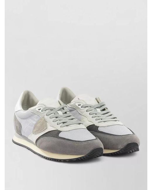 Philippe Model White Leather Low-Top Sneakers for men