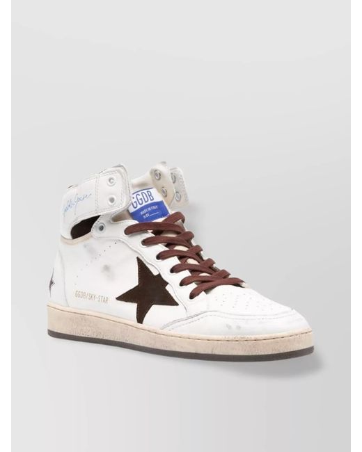 Golden Goose Deluxe Brand Metallic Leather High-Top Sneakers for men