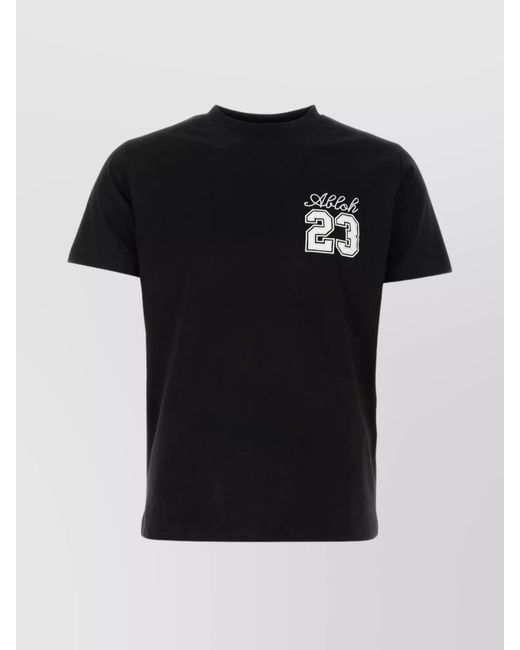 Off-White c/o Virgil Abloh Black Cotton Slim-Fit Logo T-Shirt for men