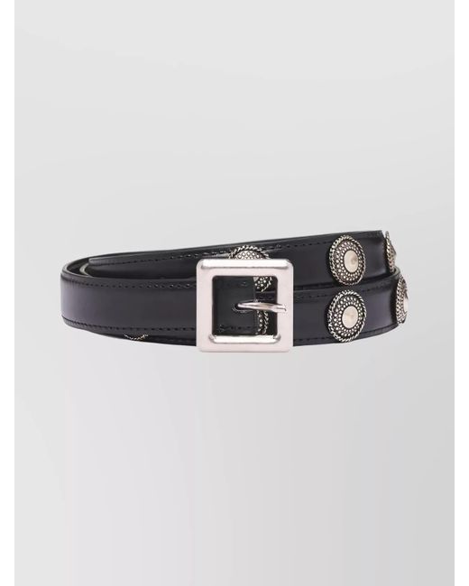 Ann Demeulemeester Multicolor Calf Leather Studded Belt