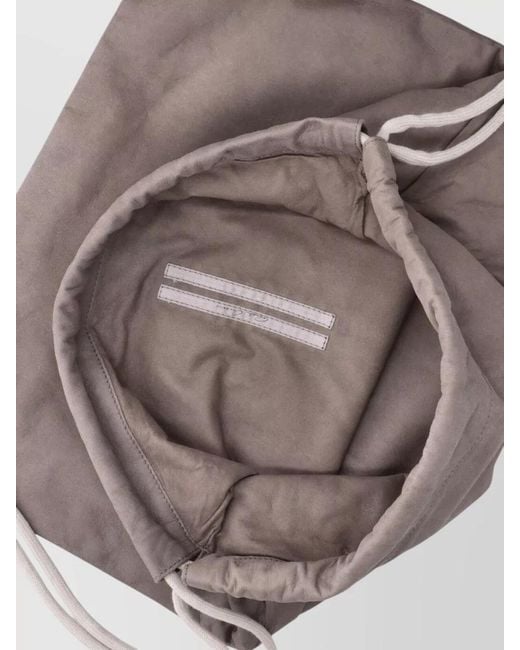 Rick Owens Gray Soft Texture Lightweight Backpack Adjustable Straps