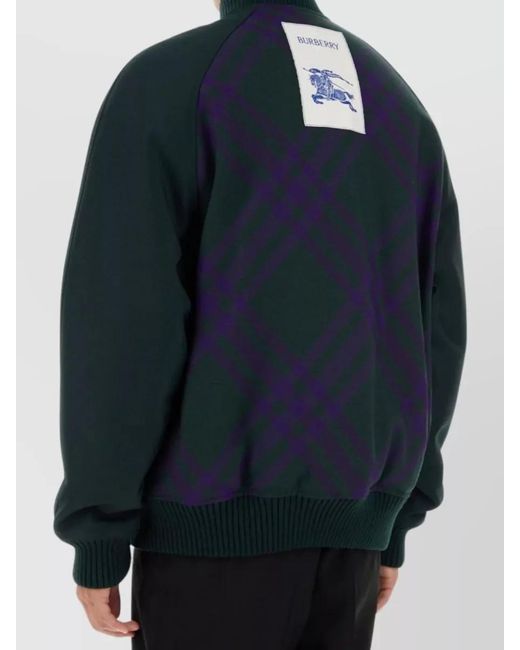 Burberry Blue Reversible Bomber Jacket for men