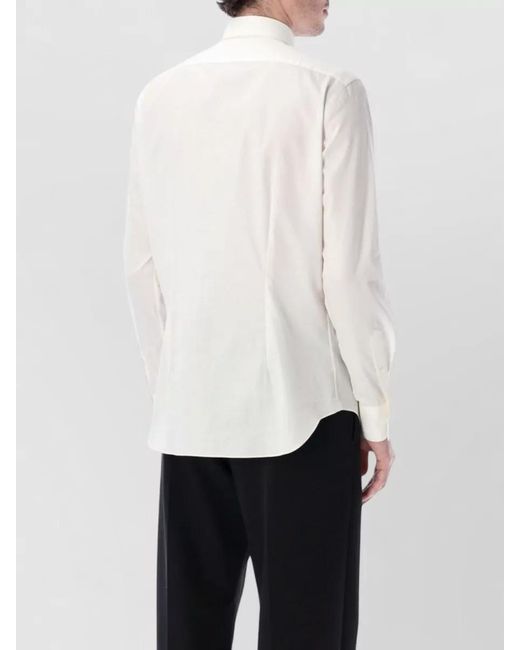 Xacus White Ceremony Cotton Poplin French Collar Shirt for men