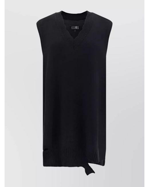 MM6 by Maison Margiela Black Wool Mini Dress