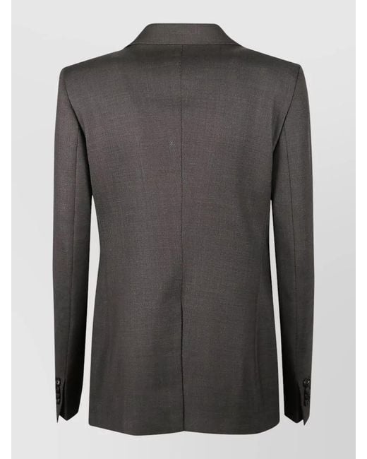 Tagliatore Gray Tailored Virgin Wool Dress