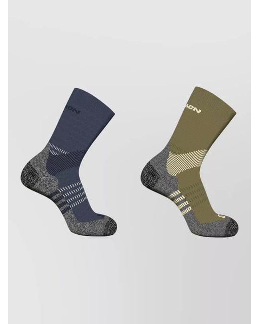 Salomon Blue Ultra Crew Socks Ankle Length Pack