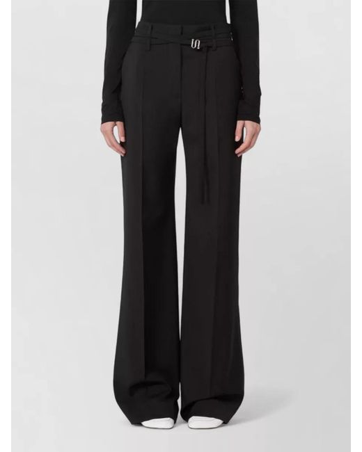 Sportmax Black Wool Flared Trousers