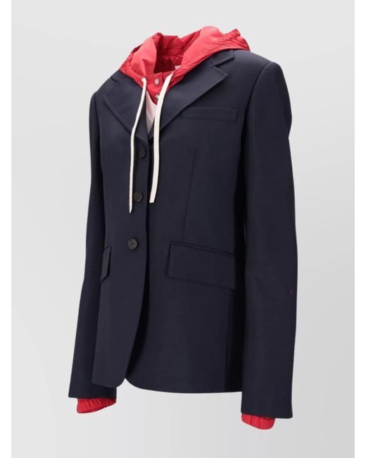 Miu Miu Blue Mohair Wool Blazer