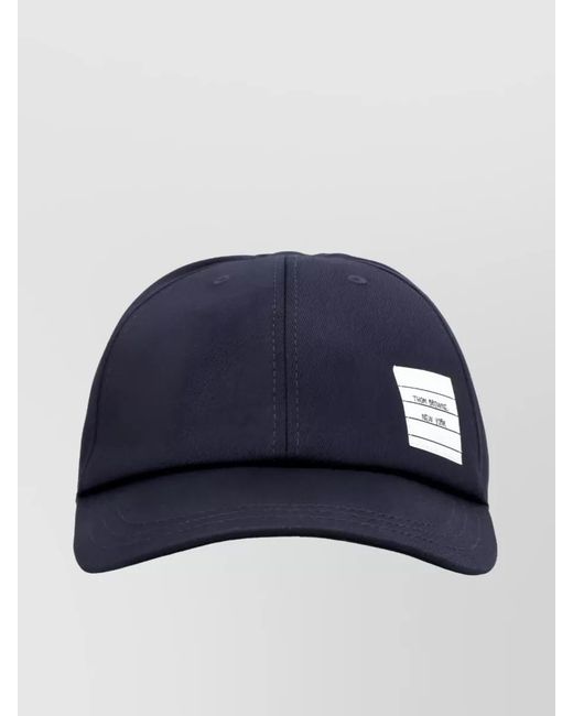 Thom Browne Blue Cotton Baseball Cap for men