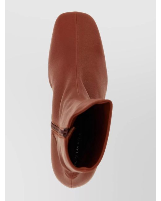 Dries Van Noten Brown Leather Ankle Boots