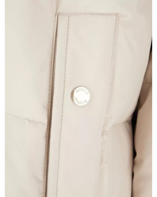Moorer Natural Breuil Polyester Long Hooded Quilted Jacket